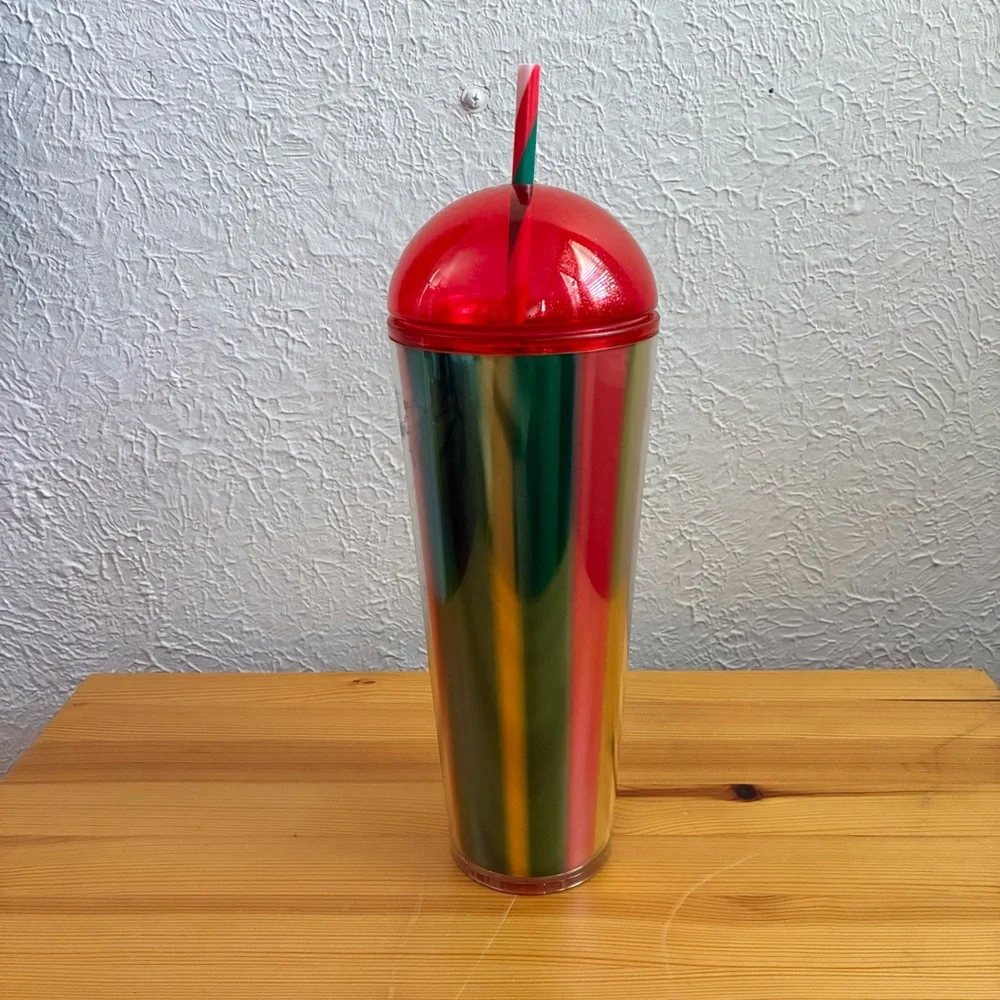 Starbucks Holiday tumbler with dome top Large 24 ounce